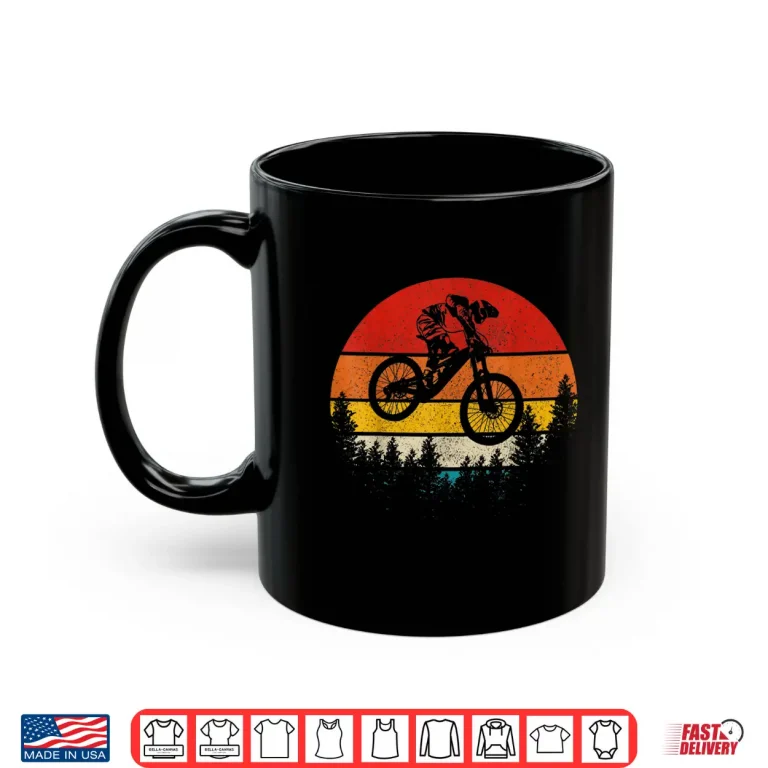 Mug Mountain Bike Vintage Retro Downhill Biking MTB Biker Gift Shirt