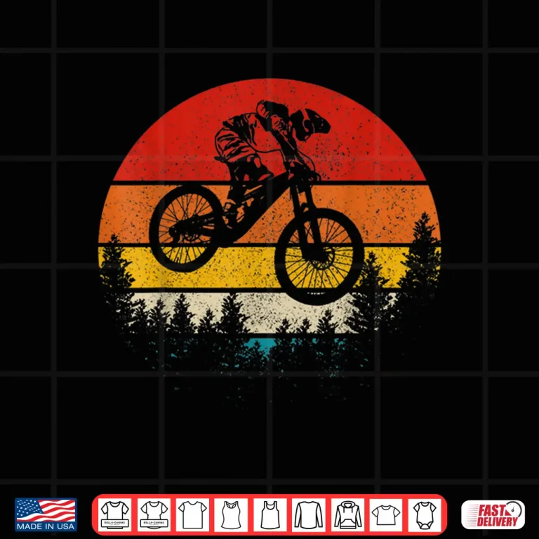 Design Mountain Bike Vintage Retro Downhill Biking MTB Biker Gift Shirt