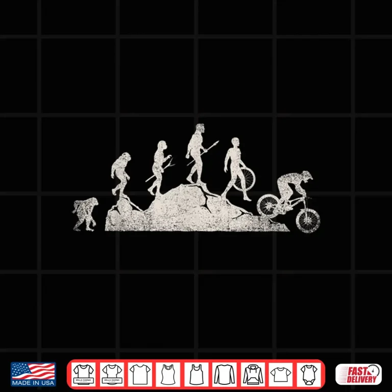 Design Mountain Biking Evolution Vintage Bicycle Sport Bike Rider Shirt
