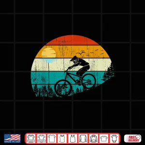 Design Retro Mountain Bike Vintage Downhill Biking Cycling Biker Shirt