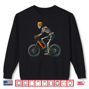 Sweatshirt Skeleton Mountain Biking MTB Halloween Costume Men Boys Shirt