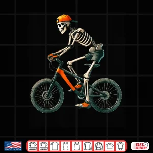Design Skeleton Mountain Biking MTB Halloween Costume Men Boys Shirt