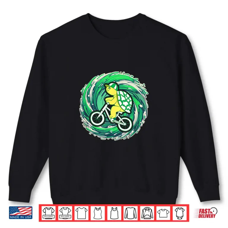 Sweatshirt Tortoise Mountain Biking Cycling Bicycle Riding Turtle Shirt