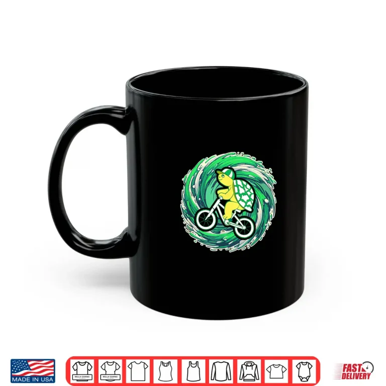 Mug Tortoise Mountain Biking Cycling Bicycle Riding Turtle Shirt