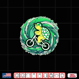 Design Tortoise Mountain Biking Cycling Bicycle Riding Turtle Shirt