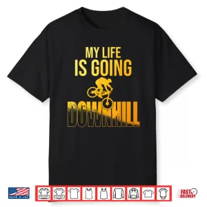 Cool Mountain Bike Art For Men Boys Downhill Mountain Biking Shirt