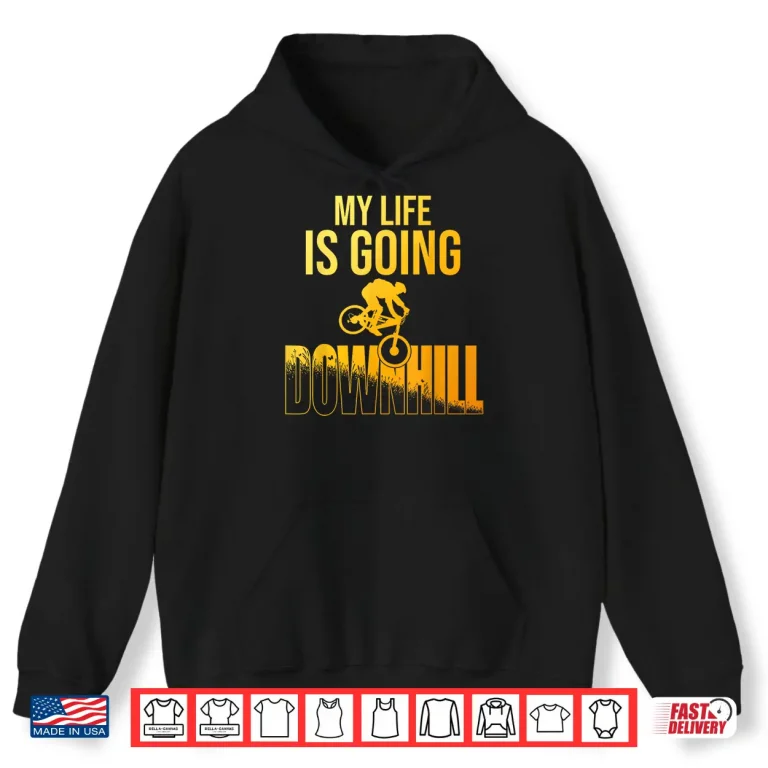 Hoodie Cool Mountain Bike Art For Men Boys Downhill Mountain Biking Shirt