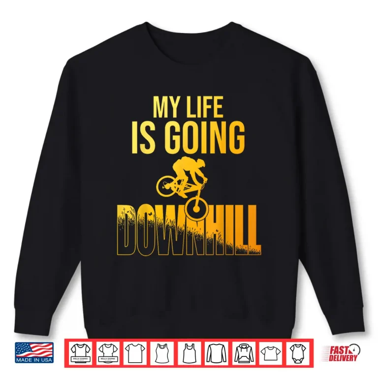Sweatshirt Cool Mountain Bike Art For Men Boys Downhill Mountain Biking Shirt