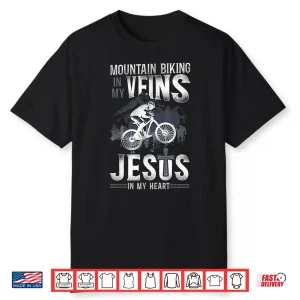 Enduro Mtb Mountain Bike Riding Downhill Jesus Faith Vintage Shirt