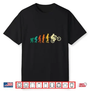 Evolution Of Mountain Biker Mtb Riding Downhill Rider Shirt