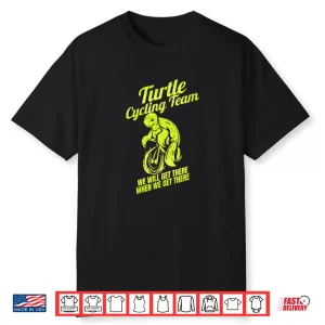 Funny Cycling Lover Cycle Design Bike Tour Bicycle Turtle Shirt