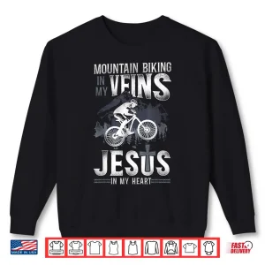 Sweatshirt Enduro MTB Mountain Bike Riding Downhill Jesus Faith Vintage Shirt