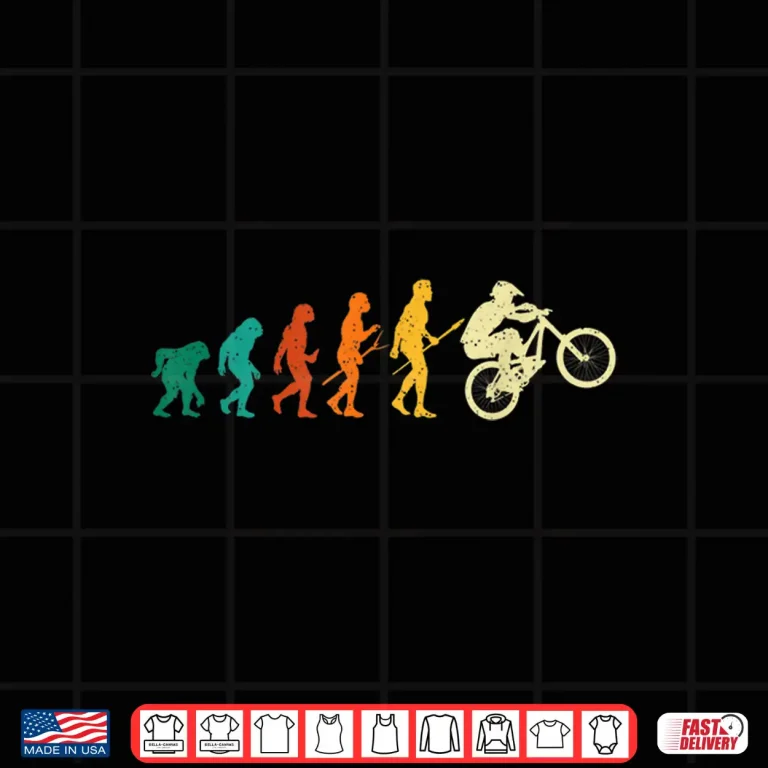 Design Evolution Of Mountain Biker MTB Riding Downhill Rider Shirt