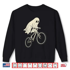 Sweatshirt Funny Halloween Ghost Riding Bike Mountain Biking MTB Shirt