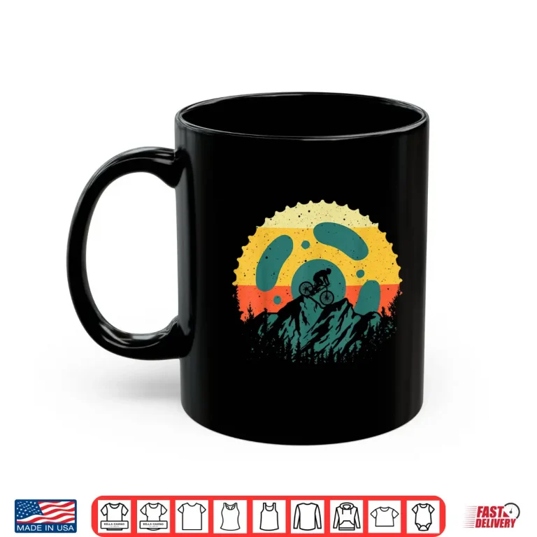 Mug Funny Mountain Bike Art For Men Women Vintage Cycling Gear Shirt