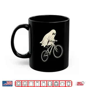 Mug Funny Halloween Ghost Riding Bike Mountain Biking MTB Shirt