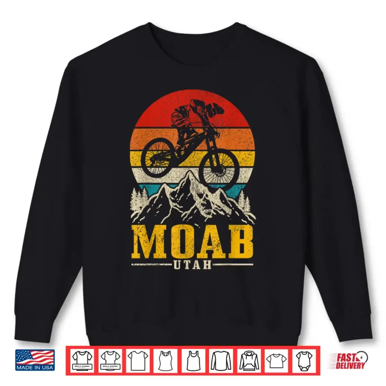 Sweatshirt Moab Vintage Mountain Bike Utah MTB Downhill Biking Biker Shirt