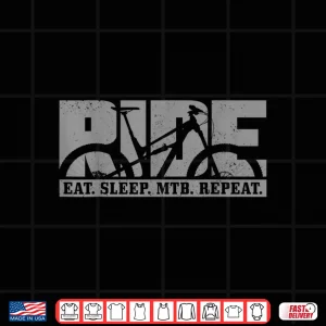 Design Mountain Bike Eat Sleep MTB Repeat Downhill Biking Gift Shirt