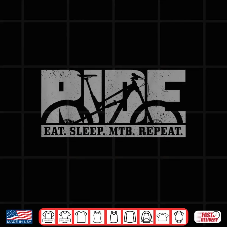 Design Mountain Bike Eat Sleep MTB Repeat Downhill Biking Gift Shirt