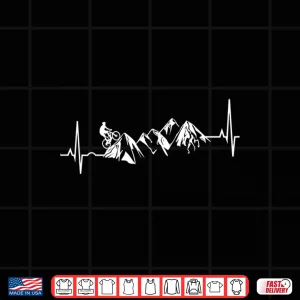 Design Mountain Bike Shirt Funny Mountain Bike Heartbeat Shirt