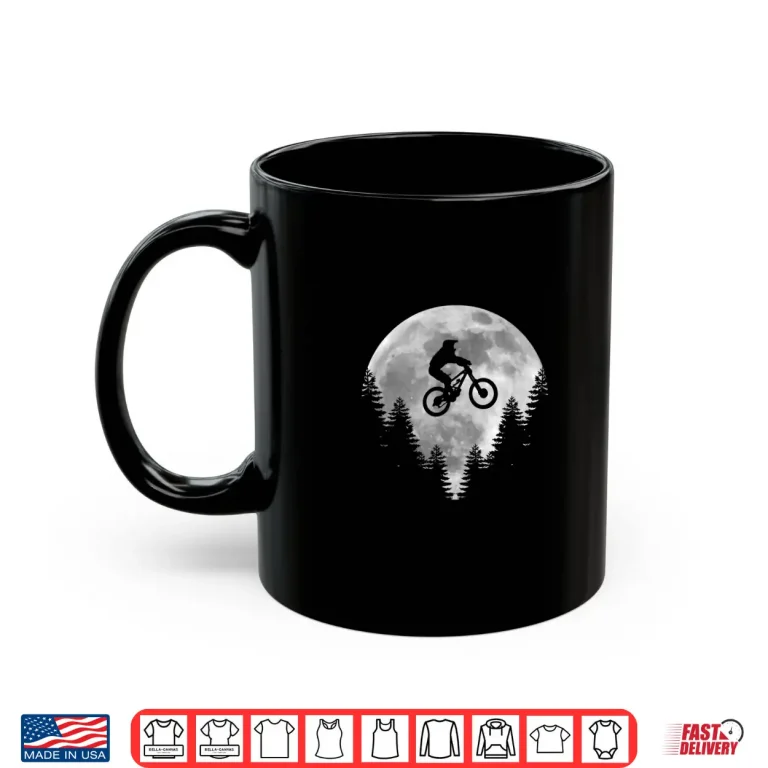 Mug Mountain Bike Shirt MTB Moon Downhill Biking Shirt Gift Shirt