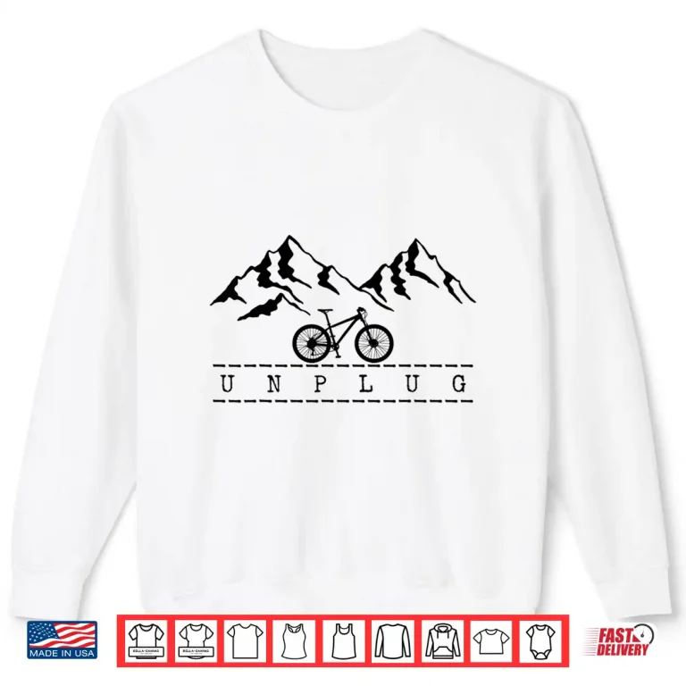 Sweatshirt Mountain Bike Unplug MTB Biking Downhill Mountain Biker Shirt