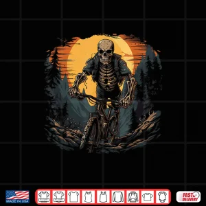 Design Mountain Bike Skeleton Halloween Shirt