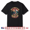 Retro Mountain Biker Pun Funny Mountain Biking Cat Men Women Kids Shirt