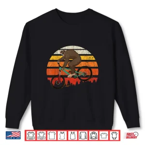 Sweatshirt Retro Mountain Biking MTB Funny Bigfoot Riding Bike Gift Shirt