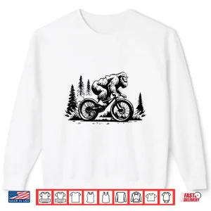 Sweatshirt Sasquatch Bigfoot Mountain Biking FUNNY Bike Bicycle Nature Shirt