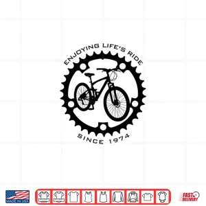 Design 50 Year Old Mountain Biker Biking 1974 50th Birthday Shirt