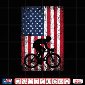Design American Flag Mountain Bike 4th of July Patriotic Biking Shirt
