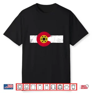 Colorado Flag Mountain Bike Cycling Riding Biking Cyclist Shirt