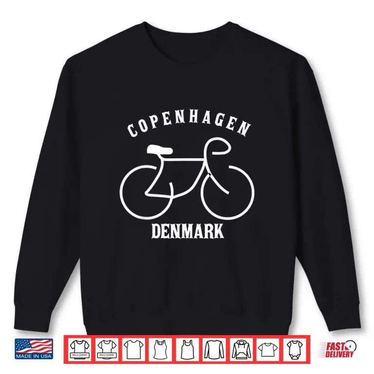 Sweatshirt Biking Copenhagen Denmark graphic Shirt