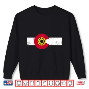 Sweatshirt Colorado Flag Mountain Bike Cycling Riding Biking Cyclist Shirt