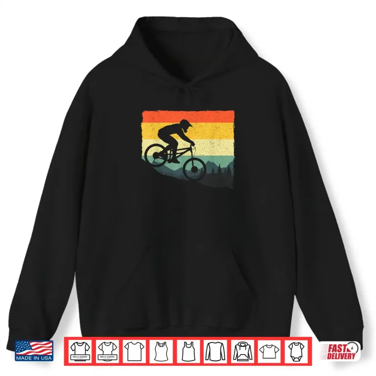 Hoodie Funny Mountain Bike Art For Men Women Mountainbike Rider Shirt