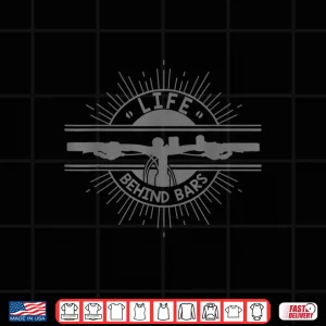 Design Life Behind Bars Shirt Mountain Bike Biking Biker Gift Shirt