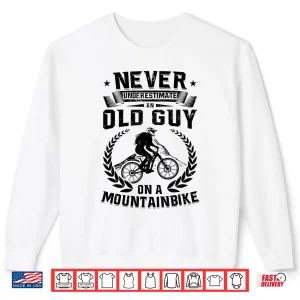 Sweatshirt Mens MTB Cycling Biking Old Guy on a Mountain Bike Riding Gift Shirt