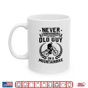 Mug Mens MTB Cycling Biking Old Guy on a Mountain Bike Riding Gift Shirt
