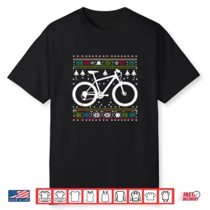 Mountain Bike Vintage Biking Xmas Ugly Christmas Shirt