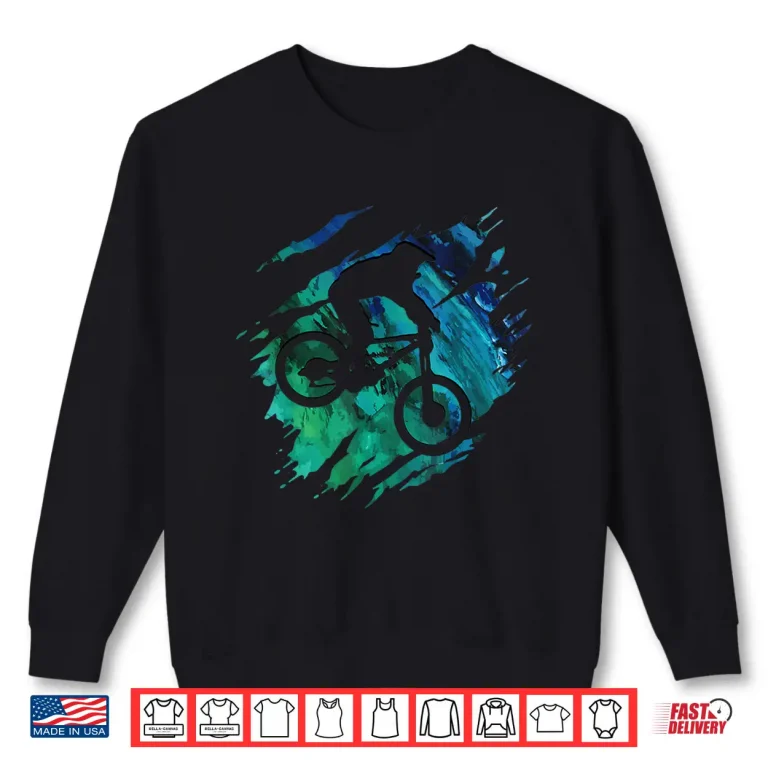 Sweatshirt Mountain Bike Tee Shirt Downhill MTB Shirt Biking Gift Shirt