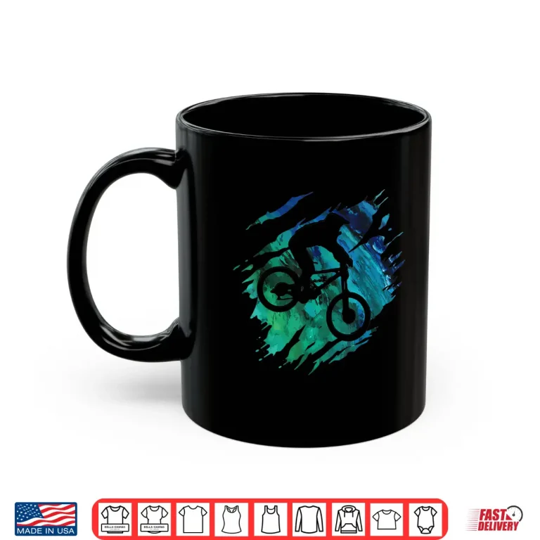 Mug Mountain Bike Tee Shirt Downhill MTB Shirt Biking Gift Shirt