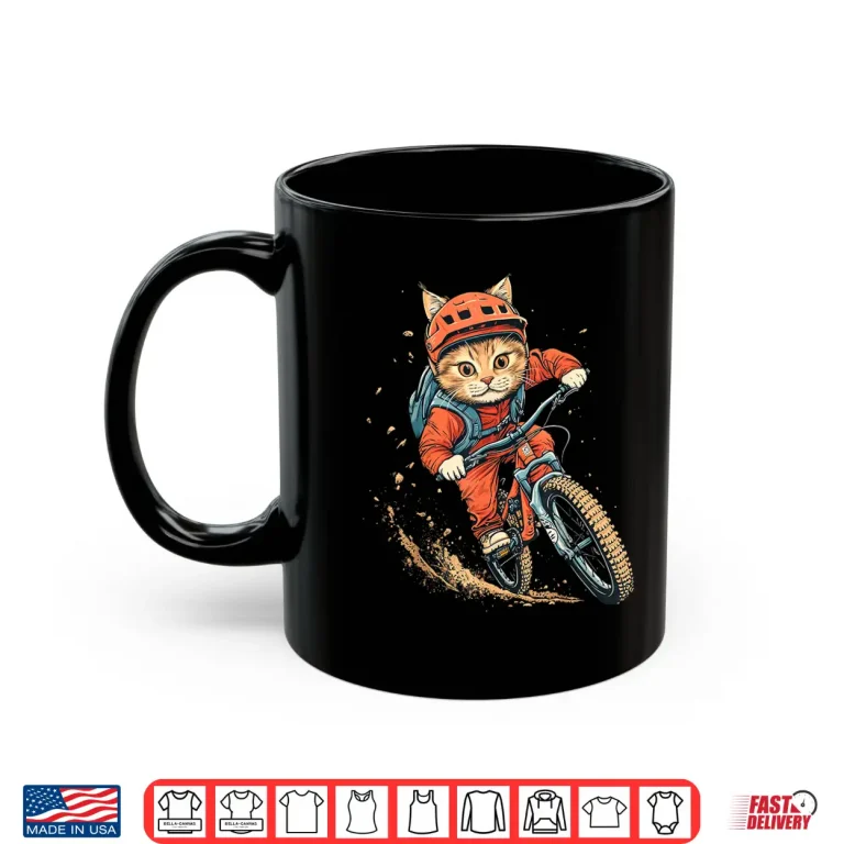 Mug Mountain Biking Cat Shirt