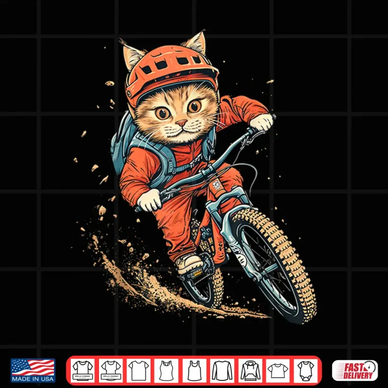 Design Mountain Biking Cat Shirt