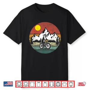 Otter Riding Bicycle Vintage Mountain Biking Otter Biker Shirt