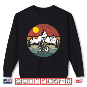 Sweatshirt Otter Riding Bicycle Vintage Mountain Biking Otter Biker Shirt