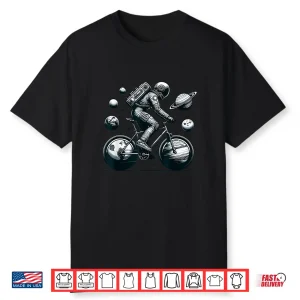 Space Astronaut On A Bicycle Cycling Lover Cycle Tour Shirt