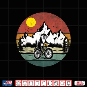 Design Otter Riding Bicycle Vintage Mountain Biking Otter Biker Shirt