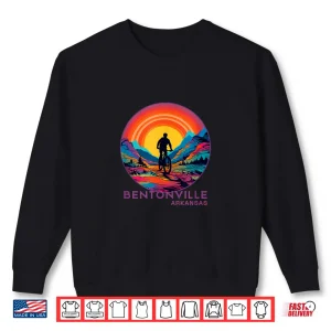 Sweatshirt Synthwave Bentonville Arkansas Mountain Biking Retro Cyclist Shirt
