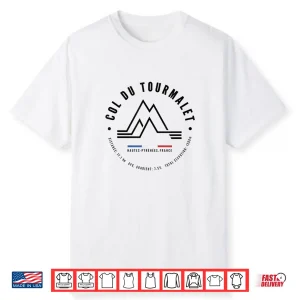 Col Du Tourmalet France French Pyrenees Road Bike Cycling Shirt
